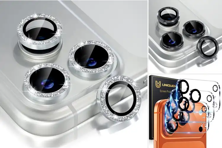 Detailed view of Best 9H Tempered Glass Camera Covers