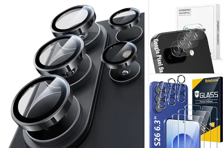 Detailed view of Best 9H Tempered Glass Camera Lens Protectors