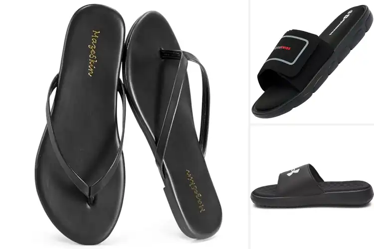 Detailed view of Best Memory Foam Sandals